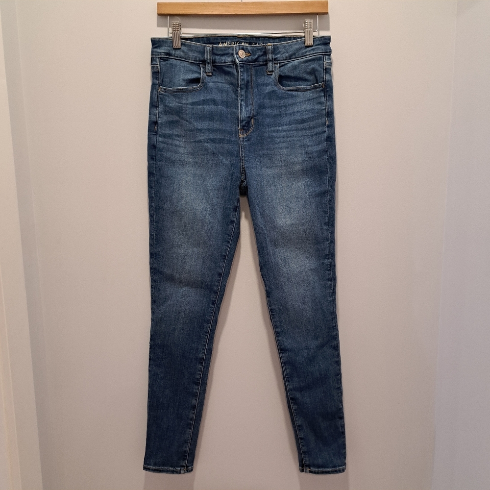 American Eagle Next Level Stretch Skinny Jegging Indie Rockstar Jeans Womens 8